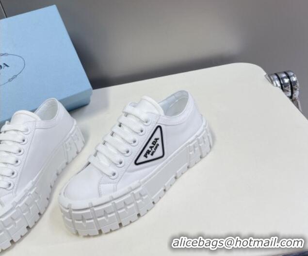 Grade Quality Prada Nylon Platform Sneakers 5cm White 805018