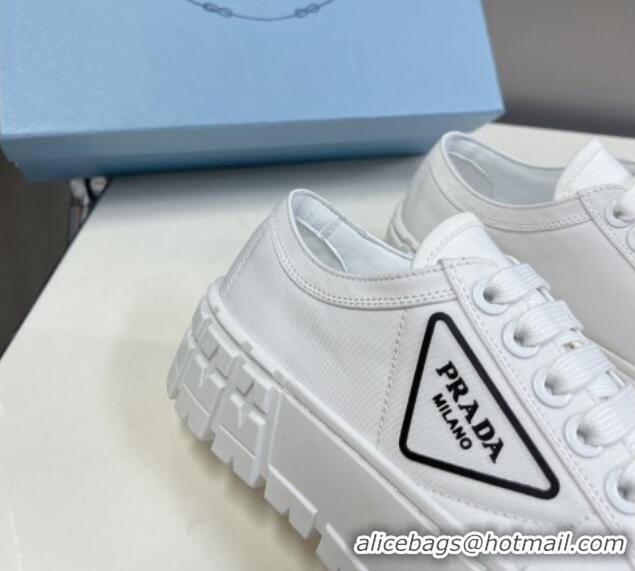 Grade Quality Prada Nylon Platform Sneakers 5cm White 805018