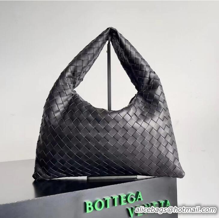 Super Quality Bottega Veneta Hop Intrecciato Leather Tote Bag 763966 Black