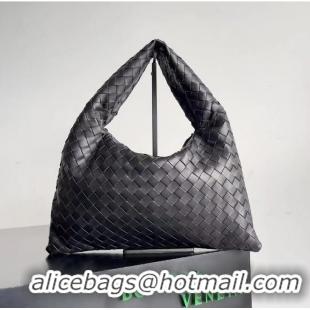 Top Grade Bottega Veneta Hop Intrecciato Leather Tote Bag 763966 Black