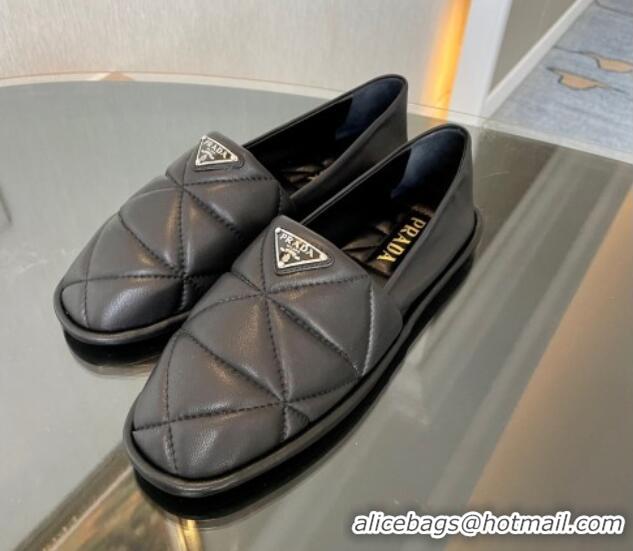 Good Product Prada Quilted Nappa Leather Loafers Black 901106