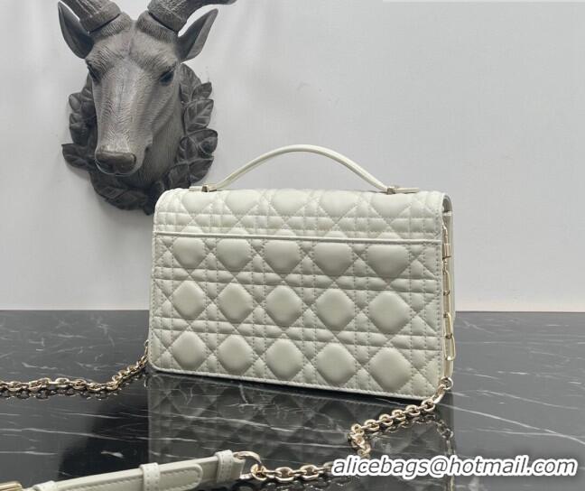 Promotional Dior Miss Dior Top handle Bag in Cannage Lambskin 1148 White 2023