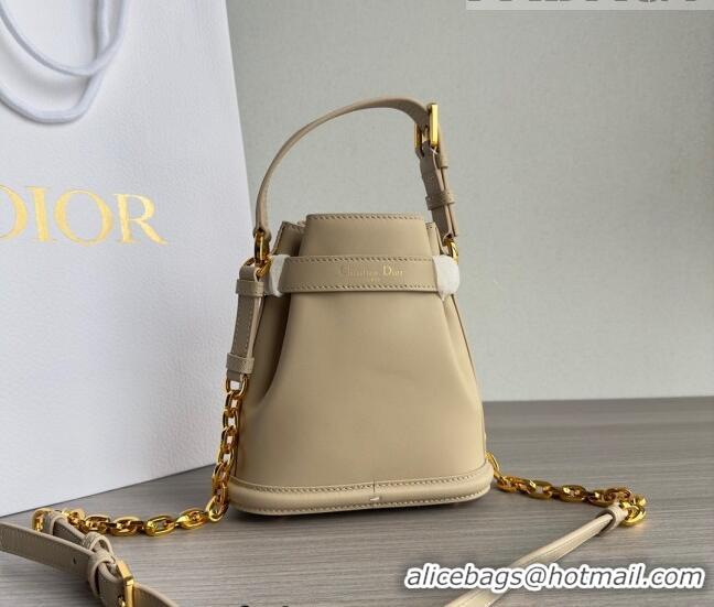 ​Buy Cheap Dior Small C'EST Bucket Bag in White CD-Embossed Calfskin CD1050 Beige 2023