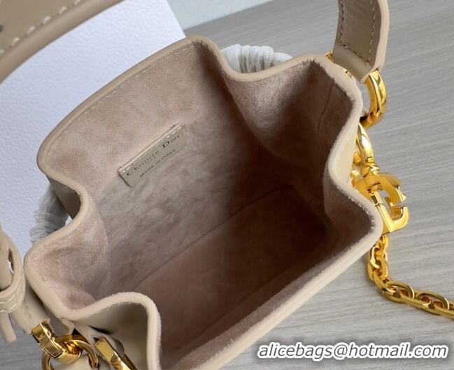 ​Buy Cheap Dior Small C'EST Bucket Bag in White CD-Embossed Calfskin CD1050 Beige 2023