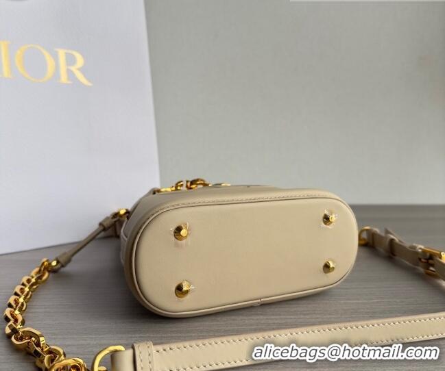 ​Buy Cheap Dior Small C'EST Bucket Bag in White CD-Embossed Calfskin CD1050 Beige 2023