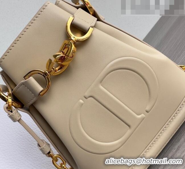 ​Buy Cheap Dior Small C'EST Bucket Bag in White CD-Embossed Calfskin CD1050 Beige 2023