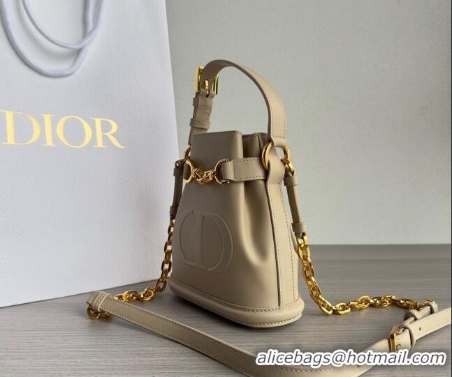 ​Buy Cheap Dior Small C'EST Bucket Bag in White CD-Embossed Calfskin CD1050 Beige 2023