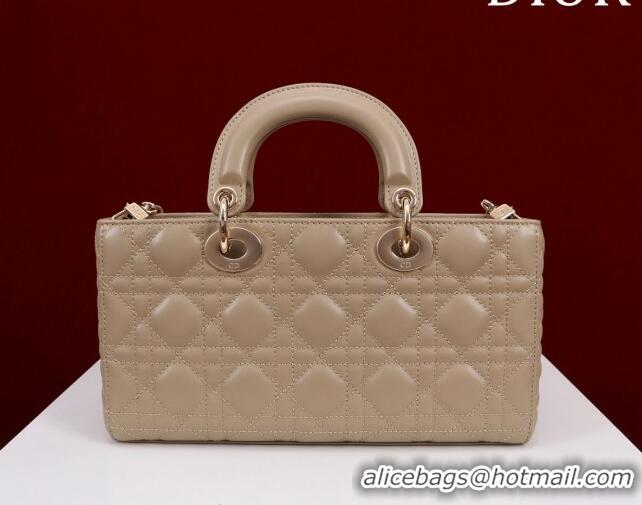 Unique Grade Dior Medium Lady D-Joy Bag in Cannage Lambskin 1021 Rose Beige 2023