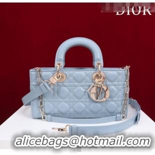 Best Price Dior Medium Lady D-Joy Bag in Cannage Lambskin 1021 Light Blue 2023