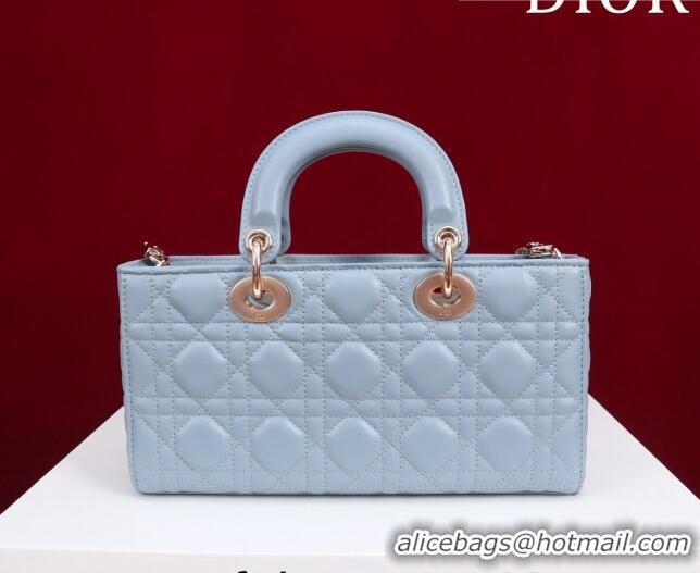 Best Price Dior Medium Lady D-Joy Bag in Cannage Lambskin 1021 Light Blue 2023