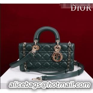 Super Quality Dior Medium Lady D-Joy Bag in Cannage Lambskin 1021 Dark Green 2023