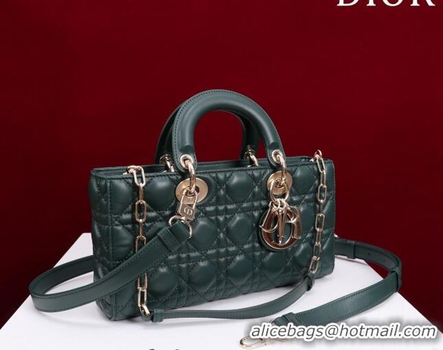 Super Quality Dior Medium Lady D-Joy Bag in Cannage Lambskin 1021 Dark Green 2023