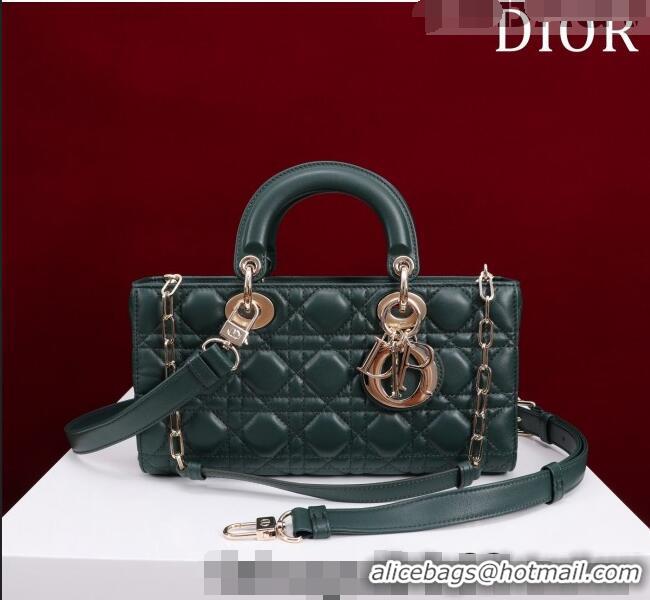 Super Quality Dior Medium Lady D-Joy Bag in Cannage Lambskin 1021 Dark Green 2023