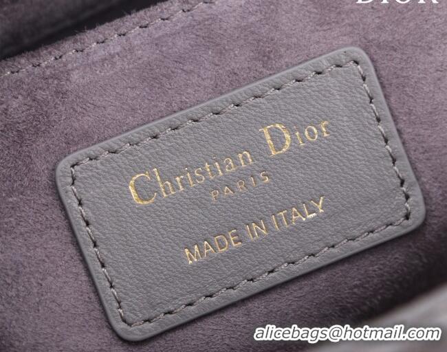 New Design Dior Medium Lady D-Joy Bag in Cannage Lambskin 1021 Grey 2023