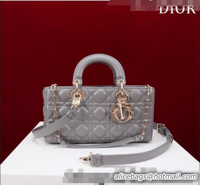 New Design Dior Medium Lady D-Joy Bag in Cannage Lambskin 1021 Grey 2023