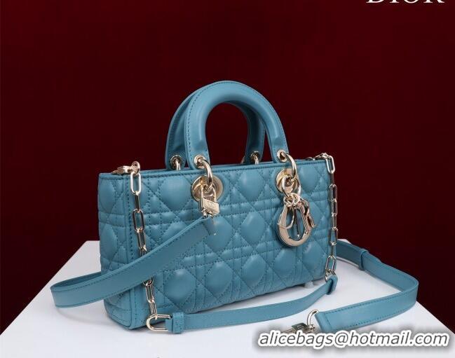 Low Price Dior Medium Lady D-Joy Bag in Cannage Lambskin 1021 Blue 2023