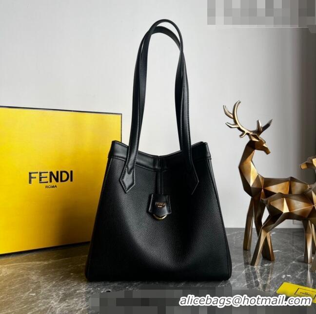 Buy Discount Fendi Origami Medium Bag in Leather that can be transformed F1075 Black 2023