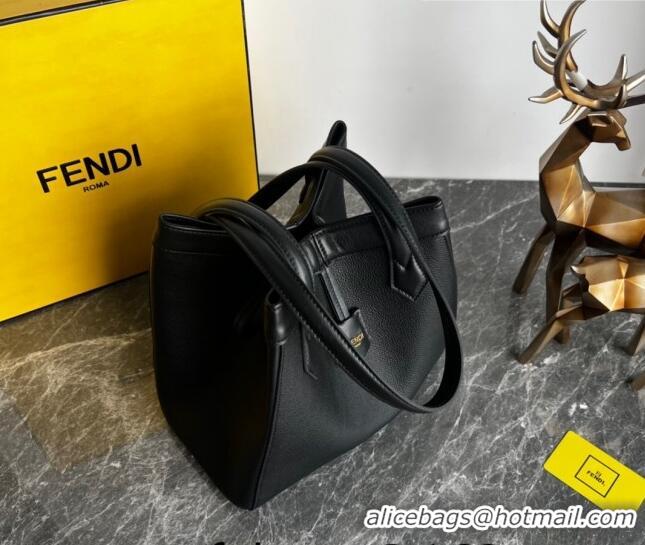 Buy Discount Fendi Origami Medium Bag in Leather that can be transformed F1075 Black 2023