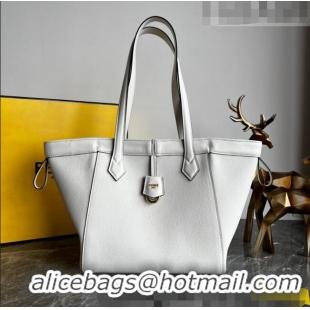 Shop Grade Fendi Origami Medium Bag in Leather that can be transformed F1075 White 2023