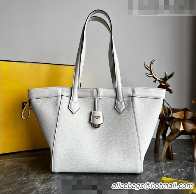 Shop Grade Fendi Origami Medium Bag in Leather that can be transformed F1075 White 2023