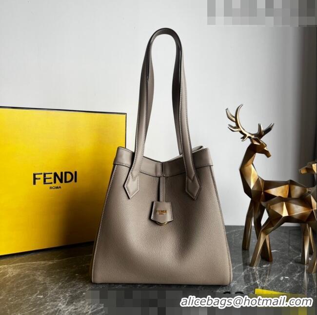 Super Quality Fendi Origami Medium Bag in Leather that can be transformed F1075 Grey 2023