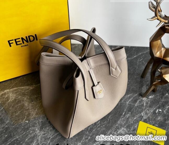 Super Quality Fendi Origami Medium Bag in Leather that can be transformed F1075 Grey 2023