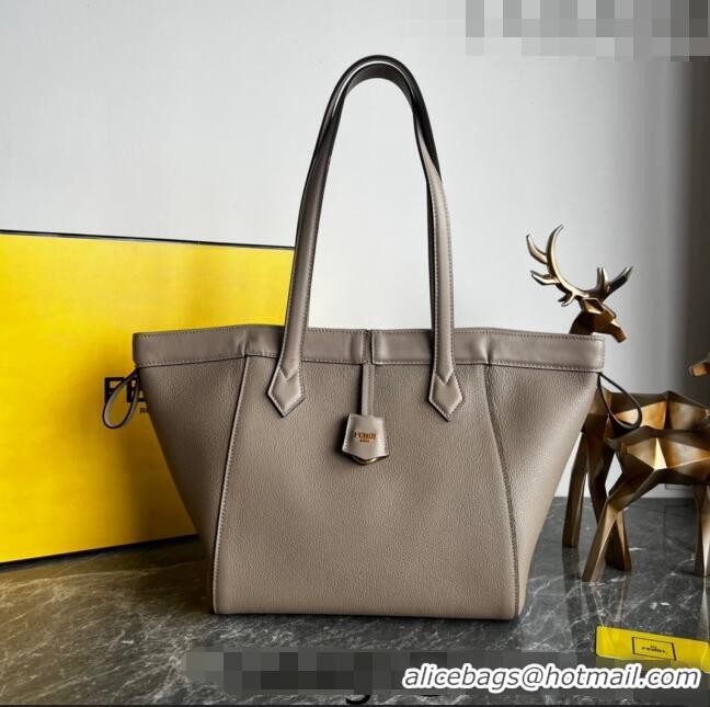 Super Quality Fendi Origami Medium Bag in Leather that can be transformed F1075 Grey 2023