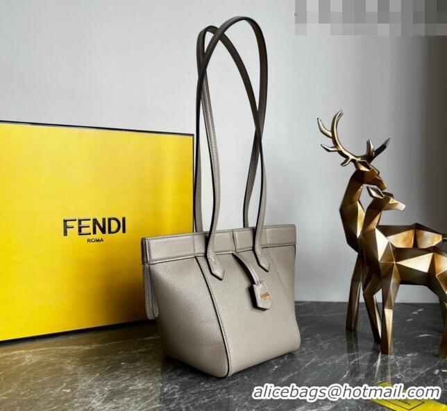 Top Quality Fendi Origami Mini Bag in Grey Leather that can be transformed F1076 Grey 2023