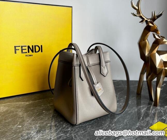 Top Quality Fendi Origami Mini Bag in Grey Leather that can be transformed F1076 Grey 2023