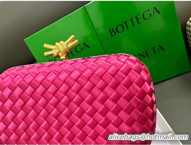 Reasonable Price Bottega Veneta Knot Minaudiere Clutch in Intreccio Fabric 717622 Rosy 2023