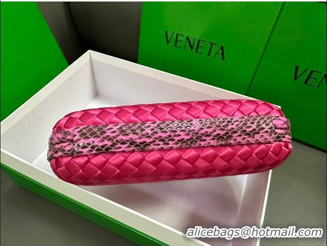 Reasonable Price Bottega Veneta Knot Minaudiere Clutch in Intreccio Fabric 717622 Rosy 2023