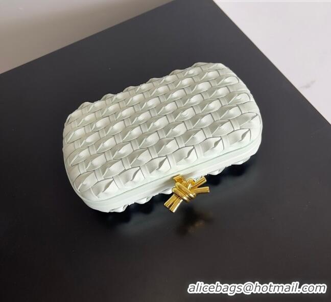 Top Quality Bottega Veneta Knot Minaudiere Clutch in Knotted Intreccio Leather 717623 White 2023