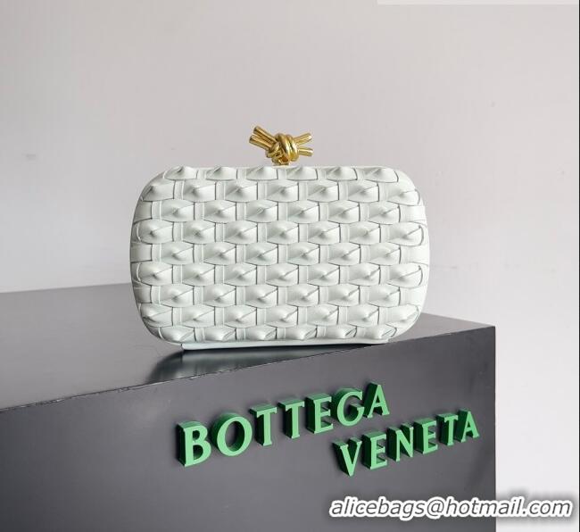 Top Quality Bottega Veneta Knot Minaudiere Clutch in Knotted Intreccio Leather 717623 White 2023