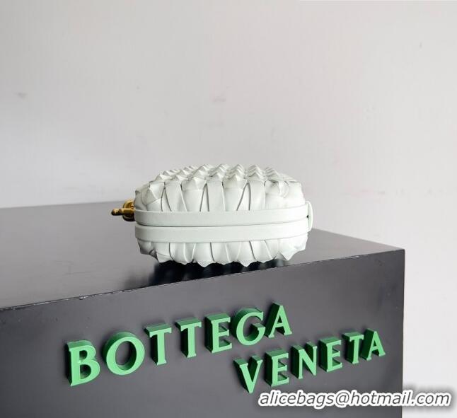 Top Quality Bottega Veneta Knot Minaudiere Clutch in Knotted Intreccio Leather 717623 White 2023