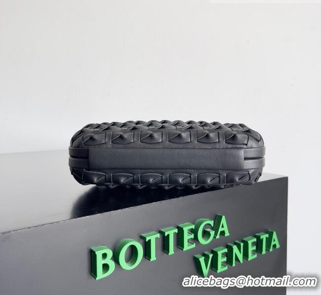 Inexpensive Bottega Veneta Knot Minaudiere Clutch in Knotted Intreccio Leather 717622 Black 2023