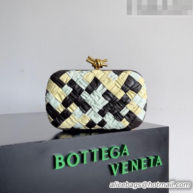 Promotional Bottega Veneta Knot Minaudiere Clutch in Foulard Intreccio Leather 717622 Multicolor 2023