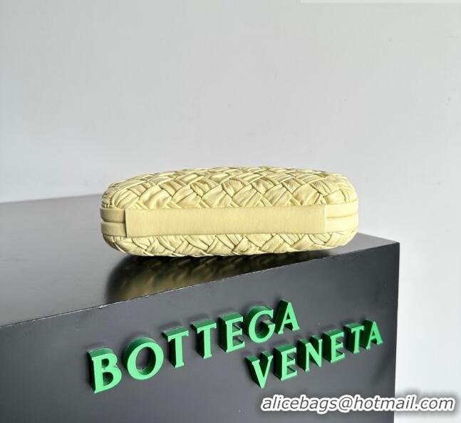 Best Price Bottega Veneta Knot Minaudiere Clutch in Foulard Intreccio Leather 717622 Yellow 2023