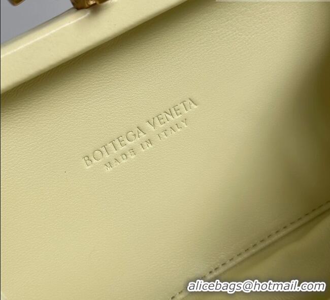 Best Price Bottega Veneta Knot Minaudiere Clutch in Foulard Intreccio Leather 717622 Yellow 2023