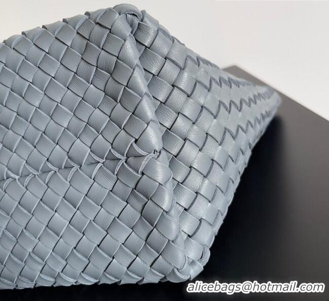 Discount Bottega Veneta Small Cabat Tote Bag in Intreccio Leather 730297 Grey 2023