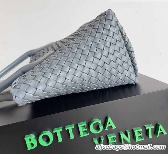 Discount Bottega Veneta Small Cabat Tote Bag in Intreccio Leather 730297 Grey 2023