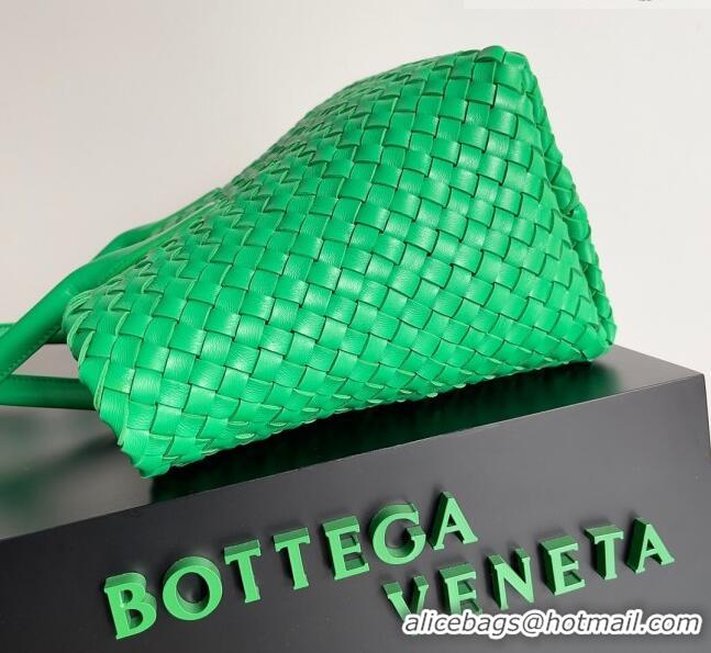 Grade Product Bottega Veneta Small Cabat Tote Bag in Intreccio Leather 730297 Green 2023