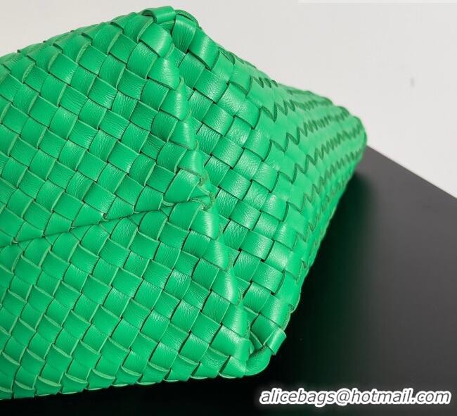 Grade Product Bottega Veneta Small Cabat Tote Bag in Intreccio Leather 730297 Green 2023