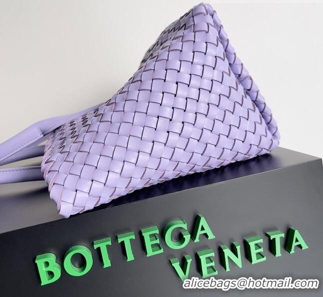 Most Popular Bottega Veneta Small Cabat Tote Bag in Intreccio Leather 730297 Purple 2023