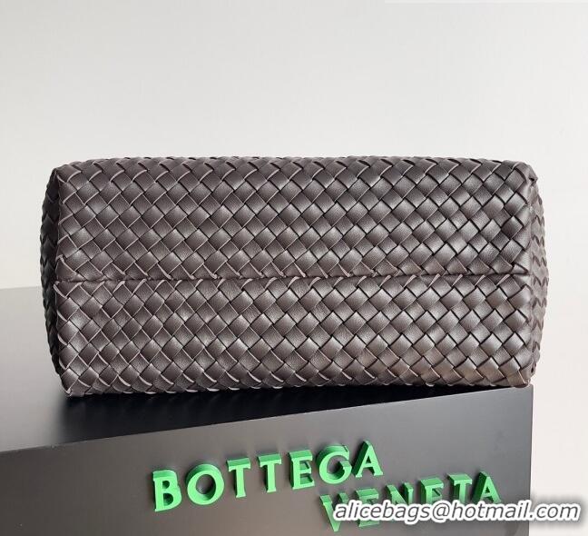 Grade Design Bottega Veneta Small Cabat Tote Bag in Intreccio Leather 730297 Chocolate 2023