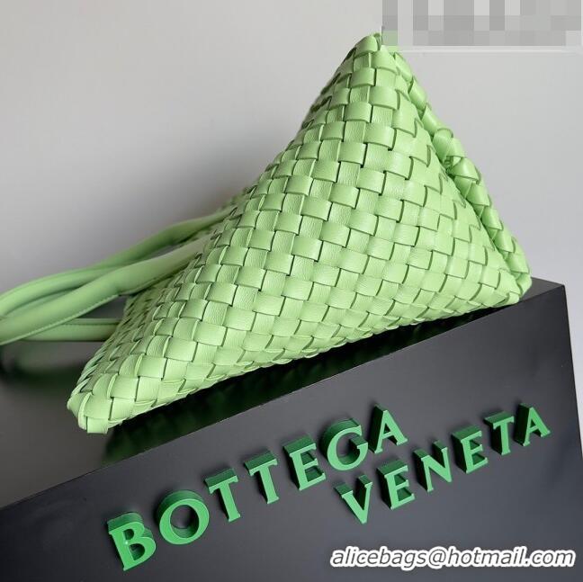 New Style Bottega Veneta Small Cabat Tote Bag in Intreccio Leather 730297 Green 2023