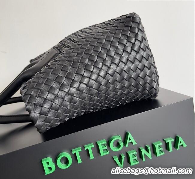 Top Quality Bottega Veneta Small Cabat Tote Bag in Intreccio Leather 730297 Black 2023