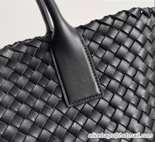 Top Quality Bottega Veneta Small Cabat Tote Bag in Intreccio Leather 730297 Black 2023