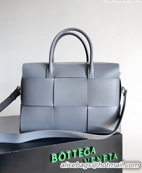 Top Quality Bottega Veneta Arco Briefcase in Intreccio Leather 746358 Grey 2023