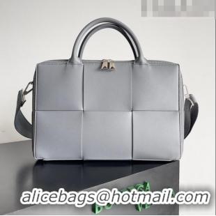 Super Quality Bottega Veneta Arco Briefcase in Intreccio Leather 680120 Grey 2023