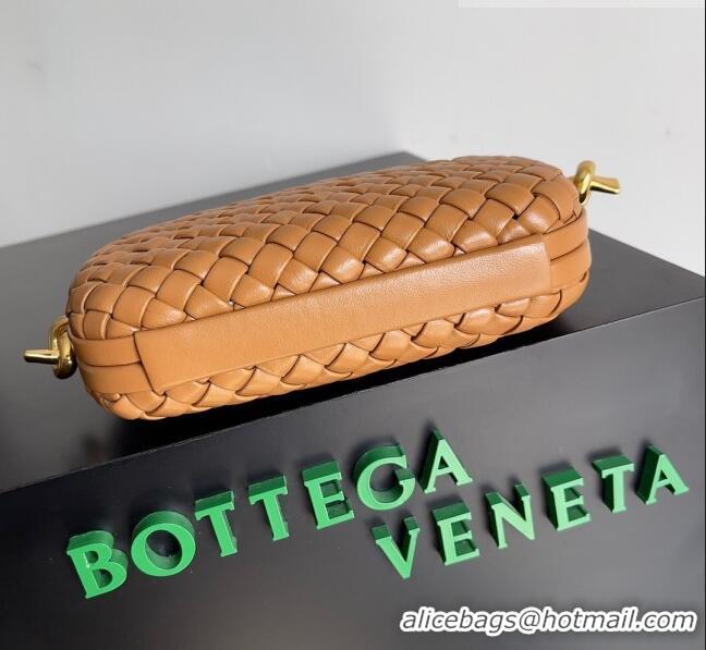 Promotional Bottega Veneta Knot On Strap in Padded Intreccio Leather 717623 Brown 2023